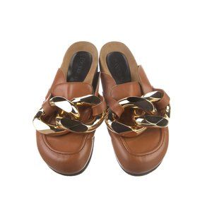 J.W. ANDERSON Leather Chain-Link Accents Mules US size 8